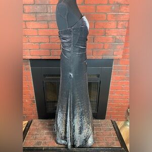Jump Strapless Prom Metallic Dress Apparel Sparkle Lurex‎ Gown Size 9/10